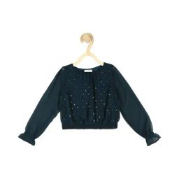Peter England Kids Teal Embellished Full Sleeves Top-image-61