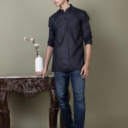 PulseIQ Men Cotton Straight Kurtas-image-83