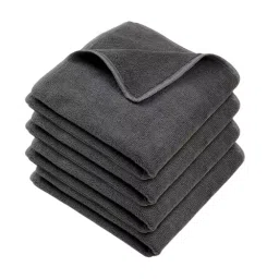 Robustt 40x40 cm 350 GSM Polyester & Polyamide Microfiber Cloth Grey (Pack of 6)-33