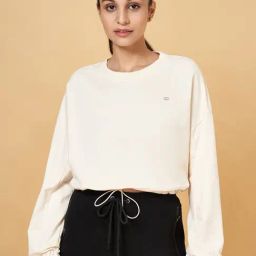 Ajile by Pantaloons Off-White Cotton Sports Sweatshirt-image-25