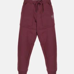 Kiddopanti Boys Maroon Solid Trackpants-image-6