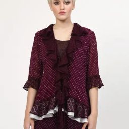 Lela Purple Embroidered Shrug-image-51