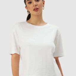Bene Kleed White Cotton T-Shirt-image-18