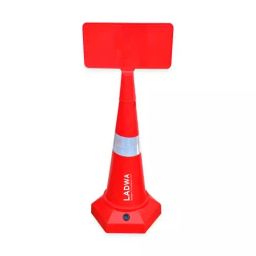 Ladwa Traffic Safety Cone with Night Reflective Strips for Road Safety Red, LSI - BLTH-33