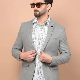 Crimsoune Club Green Regular Fit Plain Blazer-23