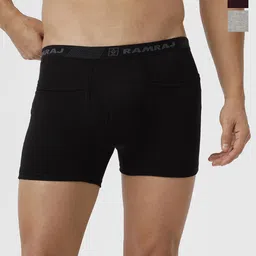 Ramraj Men Pack of 3 Solid Cotton Fine Jersey Target Trunks-16