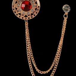 Curren Rose Plated Alloy Brooch-image-73