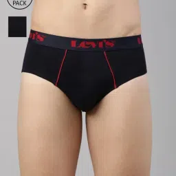 Levi's 065 Navy Blazer Cotton Regular Fit Briefs - Pack Of 2-image-55