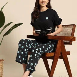 Mast & Harbour Printed Pyjama Set with Pouch-picture-48