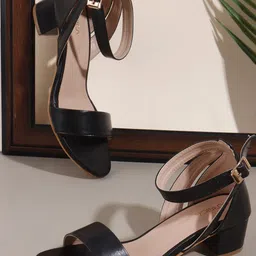 CORSICA Women Work Block Sandals with Buckles-image-13