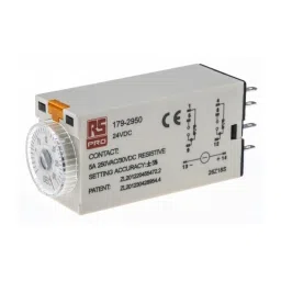 RS PRO Single Function Timer Relay Plug In Mount 24 V DC DPDT Model No. 1792950-77