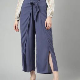 Beverly Hills Polo Club Navy High Rise Wrap Pants-image-26