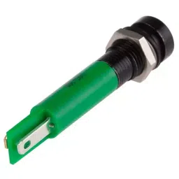 RS PRO Green Panel Mount Indicator 24V AC/DC, Mounting Hole Size 8 mm, Termination Type Solder Tab, IP Rating IP67, Model No 205280 image 3