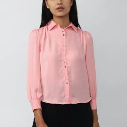 Van Heusen Pink Regular Fit Formal Shirt-image-89
