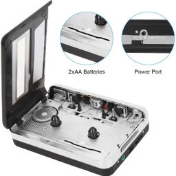 egcap 218 Cassette Player®Cassette Capture Player Portable Tape Player,Cassette-to-MP3 Audio Music via USB � Compatible with Laptops and Personal Computers � Convert Walkman Tape Cassettes MP3 image 3