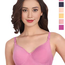 Liigne Pack Of 6 Solid Full Coverage Lightly Padded Everyday Bra-image-54