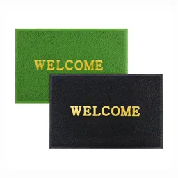 Aura 2Pcs Green & Black Self-Designed Anti-Slip Eco-Friendly Absorbent Large Doormats-image-47