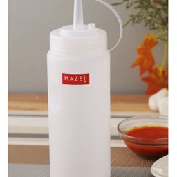 HAZEL Squeeze Bottle With Cap |Sauce Bottle Plastic Food Grade | Tomato Sauce Bottle For Restaurants, Cafeterias, Food Trucks, Picnics, 610 ml, Transparent-18