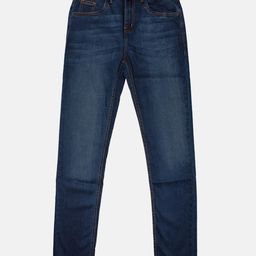 Kiddopanti Solid 5 Pockets Denim Jeans - Blue-image-6