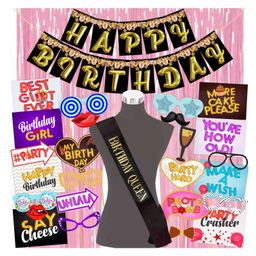 Wobbox Happy Birthday Props Birthday Banner & Sash Happy Birthday Decoration Items Multicolor -Pack Of 29-image-101