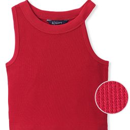 Pine Kids Cotton Sleeveless Solid Colored Tank Top - Mars Red-image-75