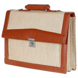 Kuber Industries Laptop Bag  Jute Carrying Briefcase Bag  Lightweight Sling Bag  Messenger Laptop Bag  Detachable Strap Crossbody Bag for Office  Brown-image-66