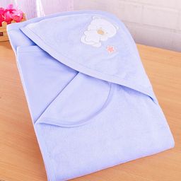 Simply Terry Cotton Knit Teddy  Print Towel & Wrapper with Hood  L 80 x B 80 cm - Purple-image-24