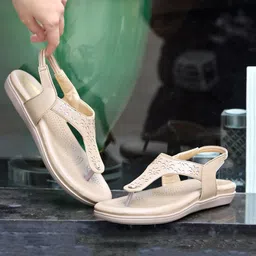 Shoetopia Floral Designed Sandals - Beige-picture-49