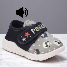 Lil Lollipop Stars & Panda Designed Musical Shoes - Grey-image-37