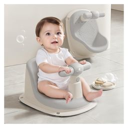 StarAndDaisy Baby Bath Bather Stand, Non-Slip Bath Chair for Baby Support Seat -Grey-picture-8