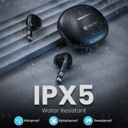 Portronics POR-2214 Harmonics Twins S19 Truly Wireless in Ear Earbuds with 30 Hours Playtime, Unique Earbuds Design, HD Quality Mic, Touch Control, Game Mode, Low Latency, Type C Fast Charging(Black) image 3