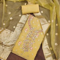 DIVASTRI Organza Unstitched Dress Material-picture-25