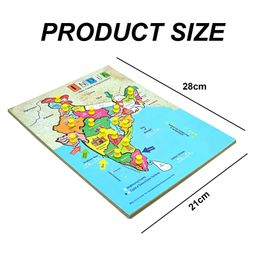 Enorme Big Wooden India Map And Vegetables Puzzle with Knobs, Educational And Learning Game For Kids Multicolour - 27 Pieces image 5