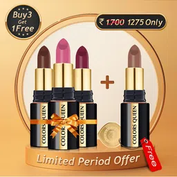 Colors Queen Luxury Matte 4Pcs Non Transfer Matte Lipstick - 4g Each - 03-05-07-14-50