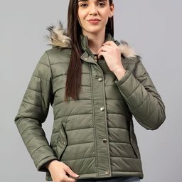 Cantabil Women Hooded Puffer Jacket-image-59