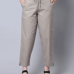 Gracit Brown Regular Fit Mid Rise Cotton Pants-image-47