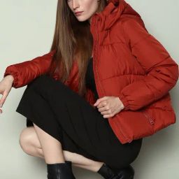 Vero Moda Rust Relaxed Fit Puffer Jacket-16