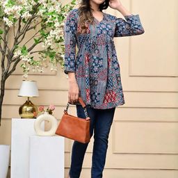 aayusika Women Floral Printed Cotton Top-image-36