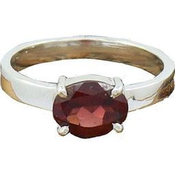 GenZcomplex Silver-Plated Brass Garnet Finger Ring-45