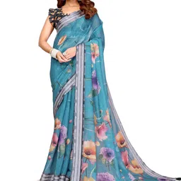 SUVIKAS CREATION Women Floral Printed Saree-image-12