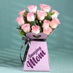 Amazing Mom Pink Roses Box-image-19