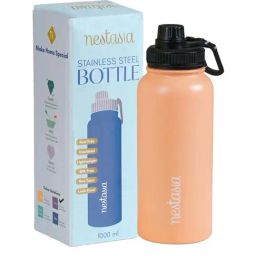 Nestasia 1 Litre Insulated Thermosteel Water Bottle with Double-Walled Vacuum Insulation Peach-image-49