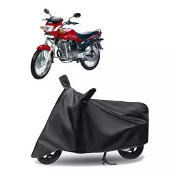 Auto Pearl Polyester Two Wheeler Cover for Hero Ambition (Grey)-image-6