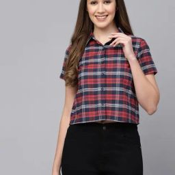 SELVIA Multicolor Cotton Checks Shirt-picture-39
