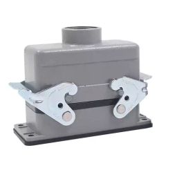 JiGo Heavy Duty Connector 24 Pin Metal Plug & Socket Top Entry Bottom Open Grey, JG-HE024-02-image-78