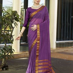 HERE&NOW Zari Pure Crepe Banarasi Saree-image-73