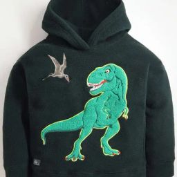 Cherry Crumble By Nitt Hyman Kids Green & Blue Embroidered Full Sleeves Sweatshirt-image-34