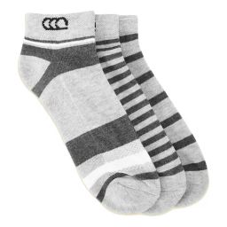 Ajile by Pantaloons Grey Striped Sports Socks - Pack of 3-image-94