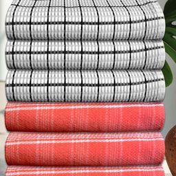 Athom Living White & Black 5 Printed Cotton 210 GSM Bath Towel-image-11