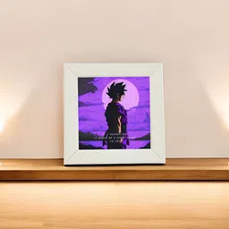 Anikmart White & Blue MDF Anime Design Table Photo Frames-13